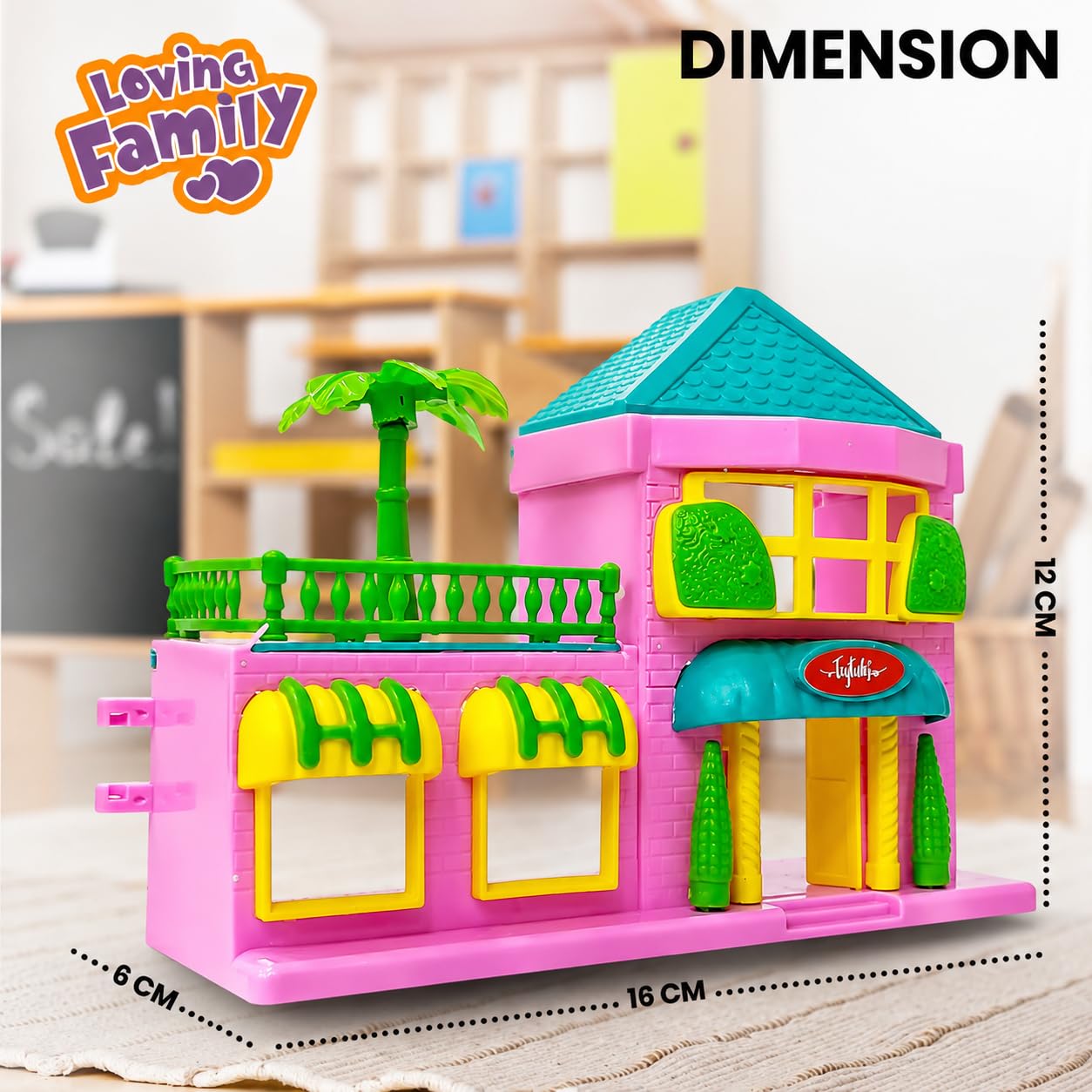 Fun Nation Loving Family Doll House Play Set - product image 3